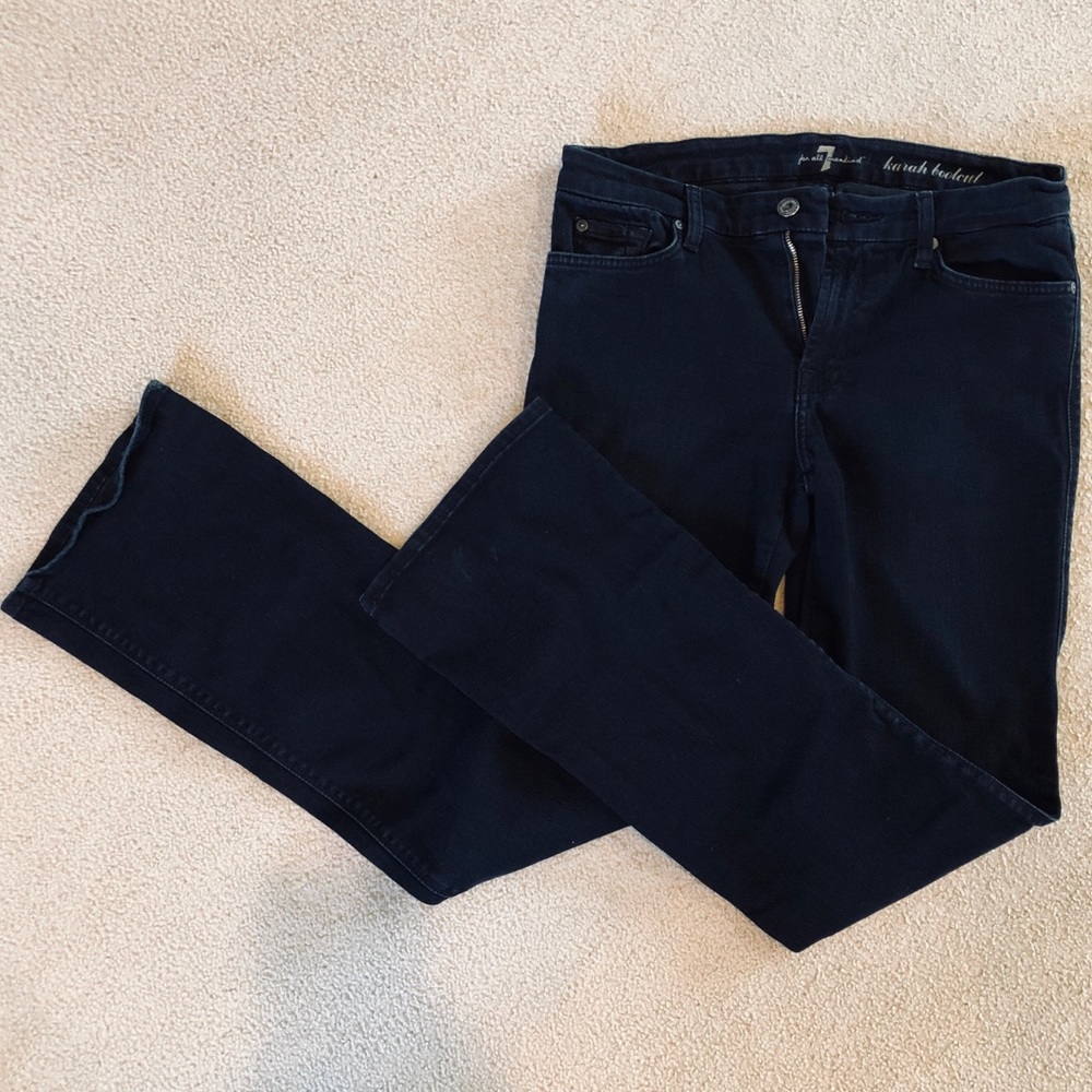 Black 7 for All Mankind Bootcut Jeans - Picture 3 of 5